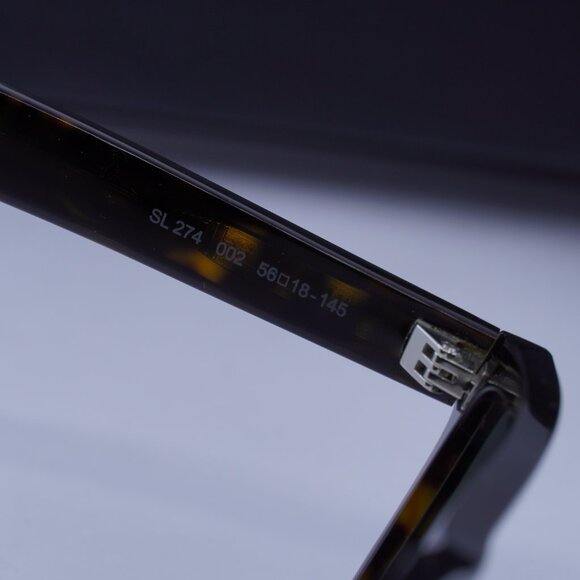 Saint Laurent SL274 002 Rectangle Sunglasses - Dark Havana/Grey - Picture 5 of 11
